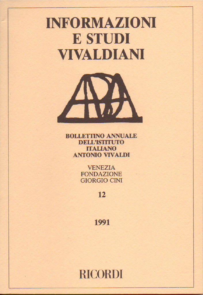 Informazioni e Studi Vivaldiani 12