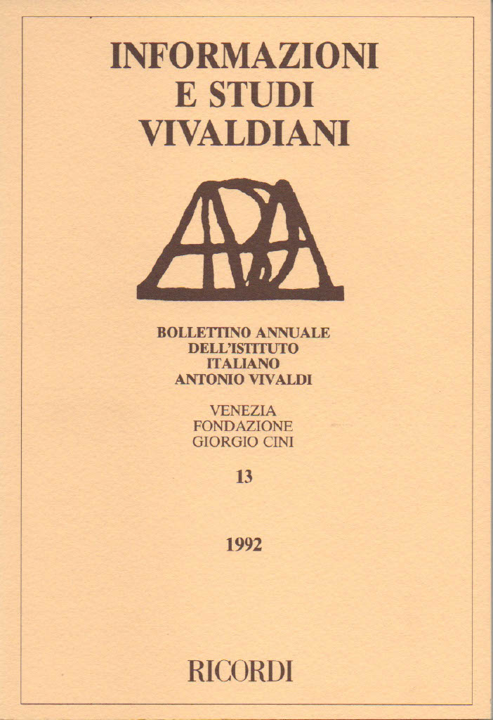 Informazioni e Studi Vivaldiani 13