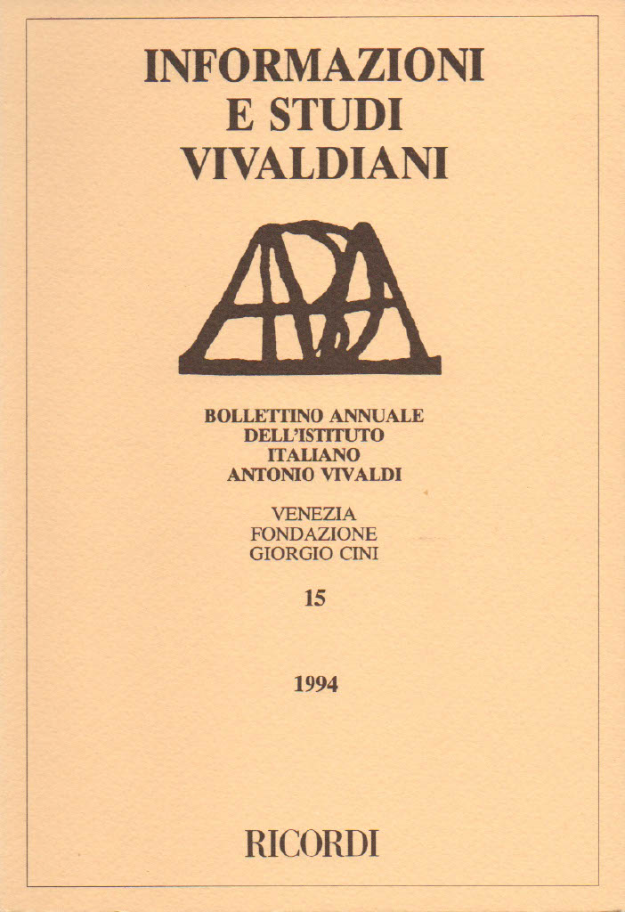 Informazioni e Studi Vivaldiani 15