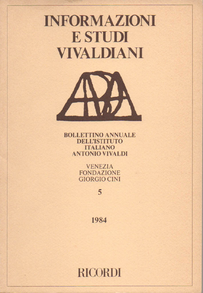 Informazioni e Studi Vivaldiani 05