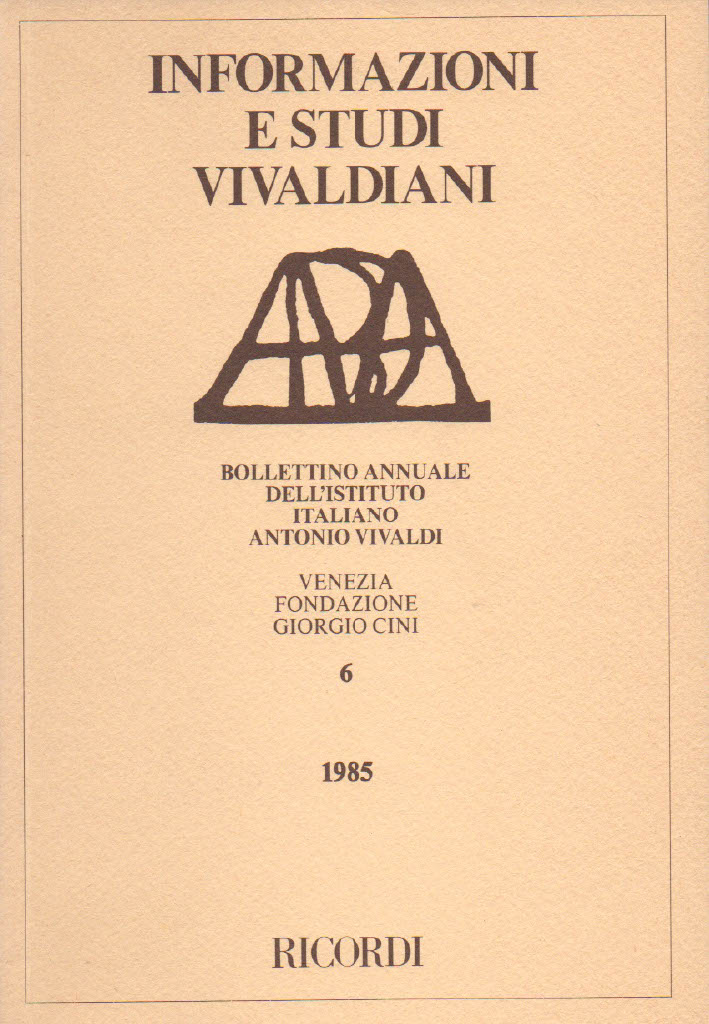 Informazioni e Studi Vivaldiani 06