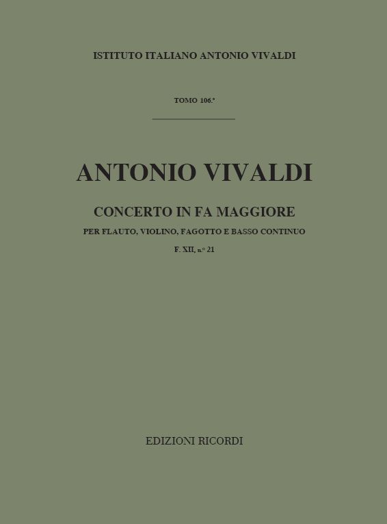 Concerto in Fa maggiore per flauto, violino, fagotto e basso continuo