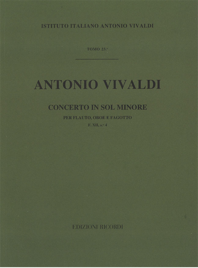 Concerto in Sol minore per flauto, oboe e fagotto