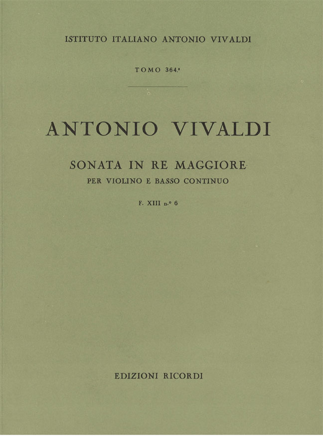 Sonata in Re maggiore per violino e basso continuo
