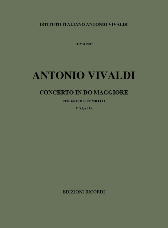Concerto in Do maggiore per archi e cembalo