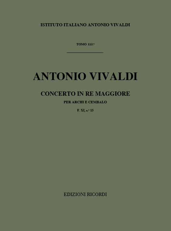 Concerto in Re maggiore per archi e cembalo