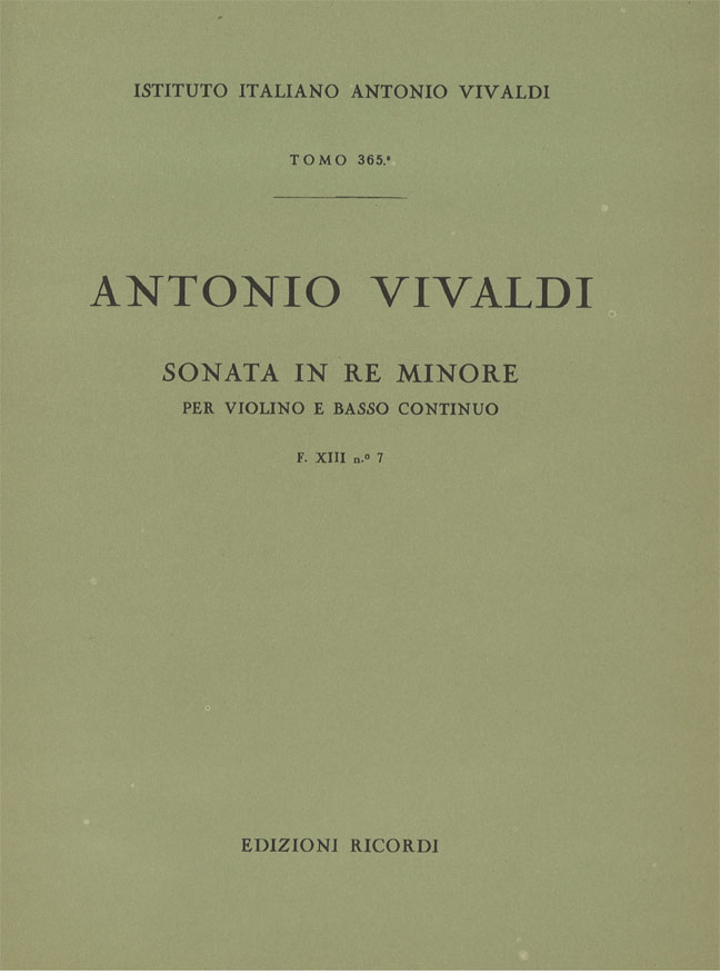 Sonata in Re minore per violino e basso continuo