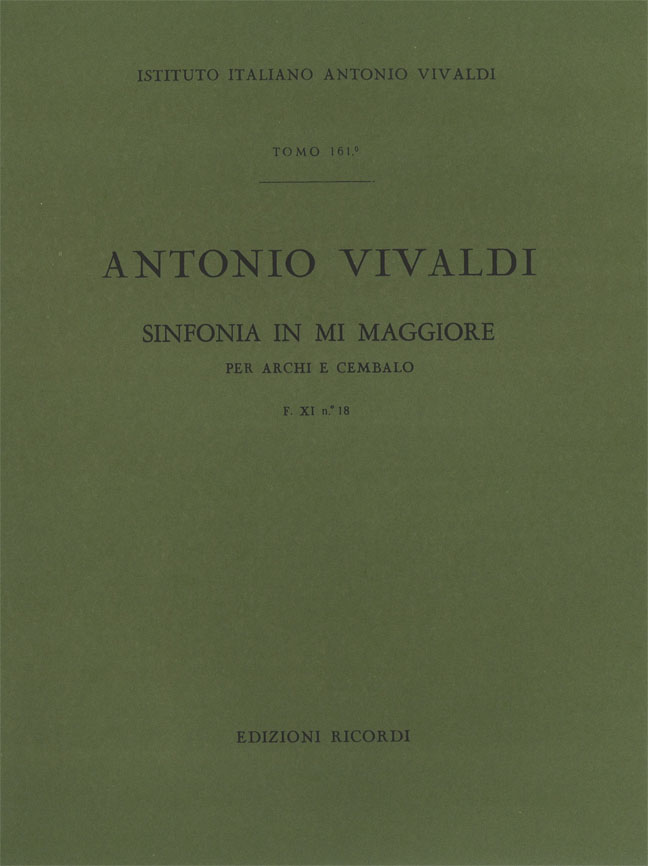 Concerto in Mi maggiore per archi e cembalo