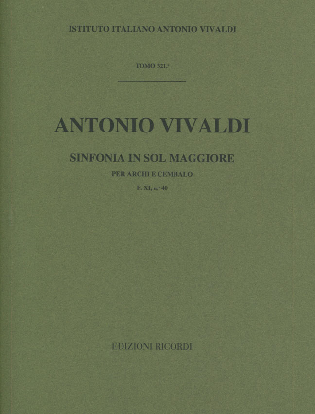 Sinfornia in Sol maggiore per archi e cembalo