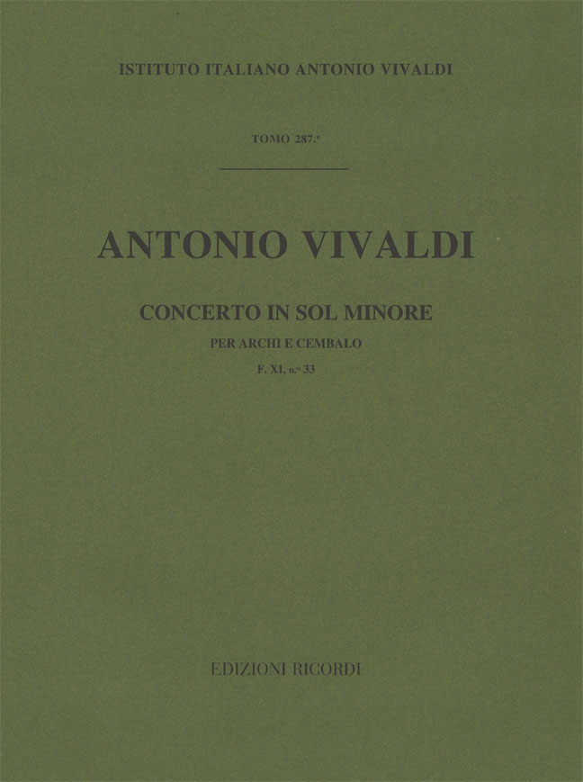 Concerto in Sol minore per archi e cembalo