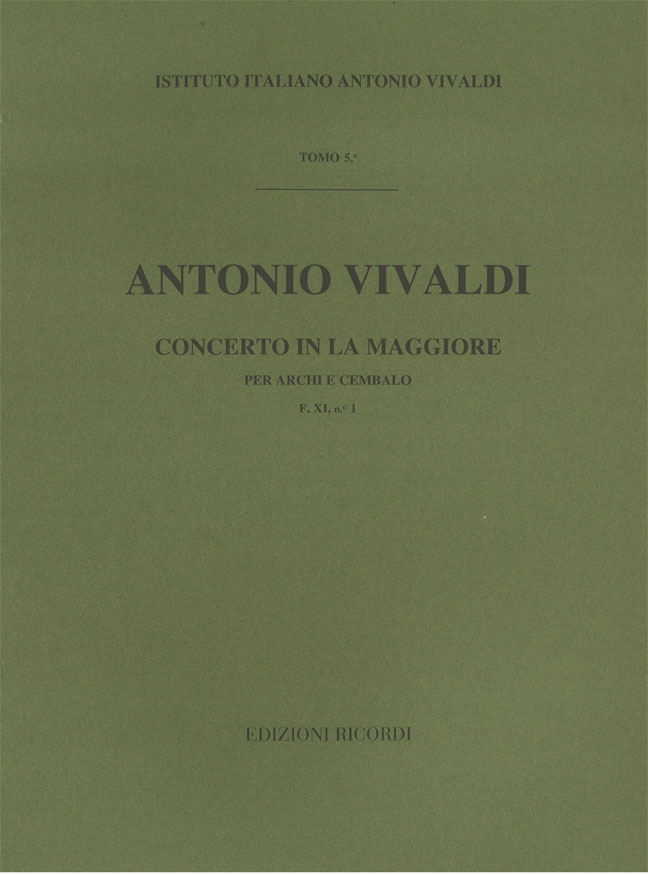 Concerto in La maggiore per archi e cembalo