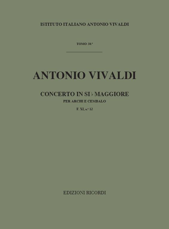 Concerto in Si bemolle maggiore per archi e cembalo