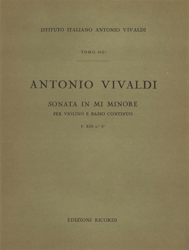 Sonata in Mi minore per violino e basso continuo