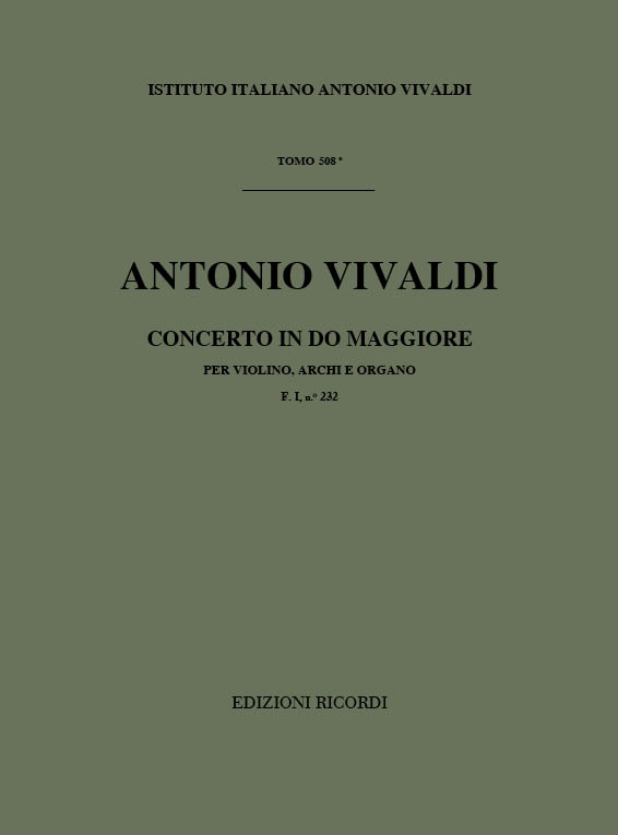 Concerto in Do maggiore per violino, archi e organo