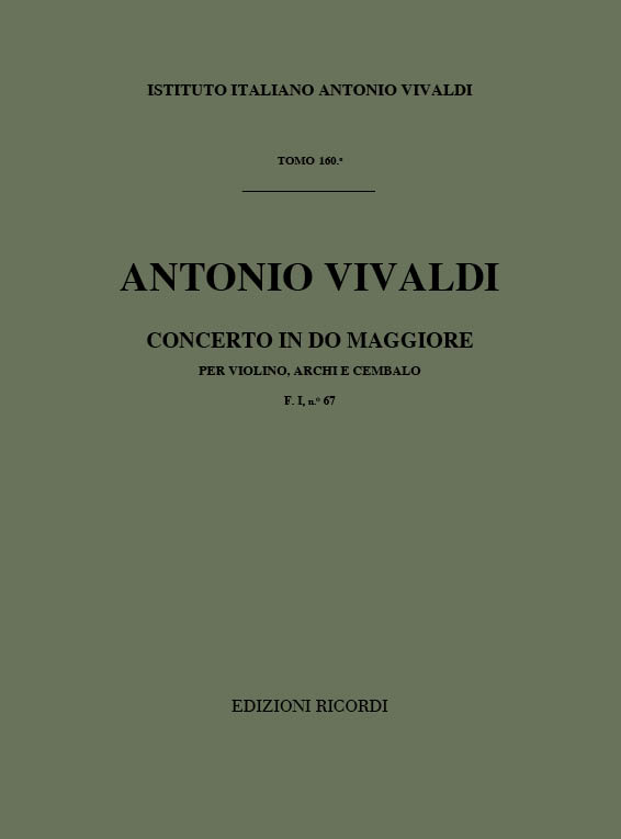 Concerto in Do maggiore per violino, archi e cembalo