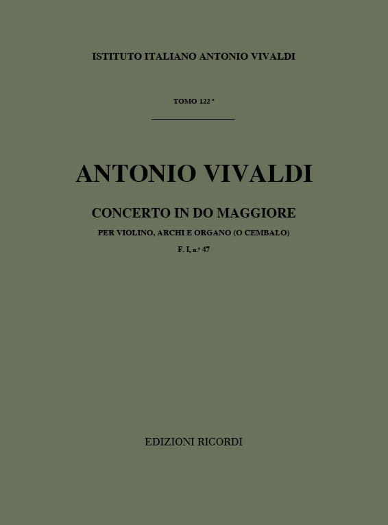 Concerto in Do maggiore per violino, archi e organo (o cembalo)