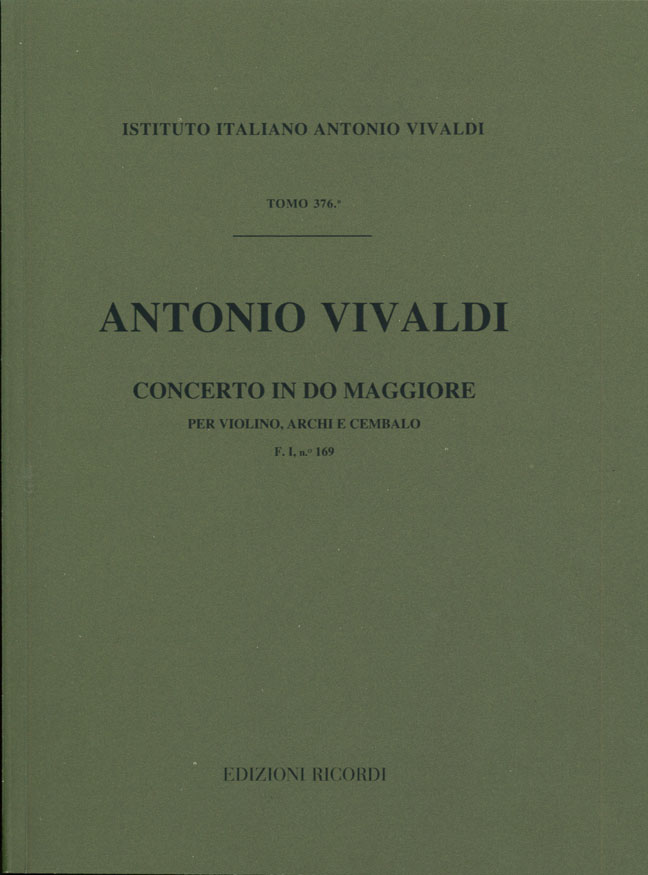 Concerto in Do maggiore per violino, archi e cembalo