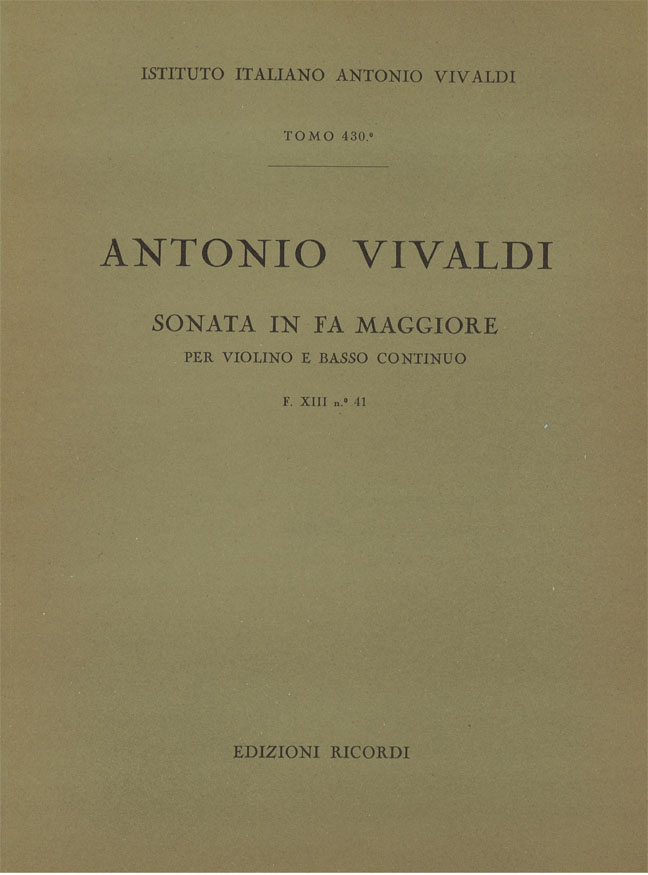 Sonata in Fa maggiore per violino e basso continuo