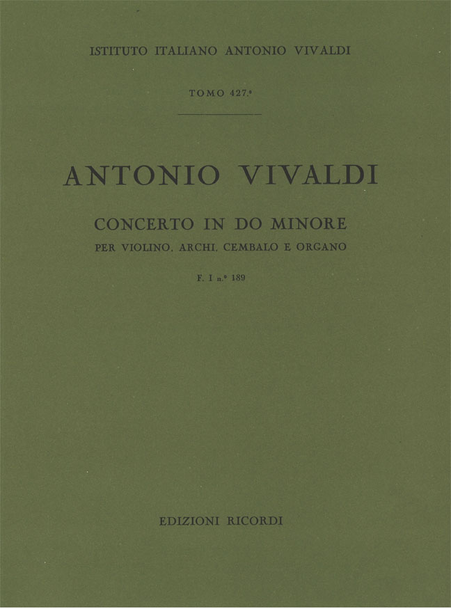 Concerto in Do minore per violino, archi, cembalo e organo