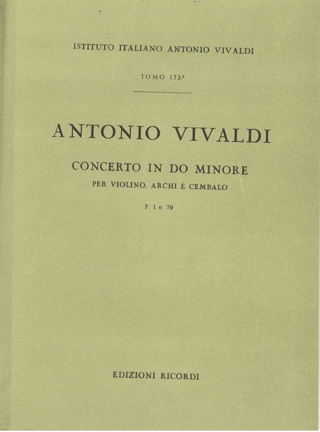 Concerto in Do minore per violino, archi e cembalo