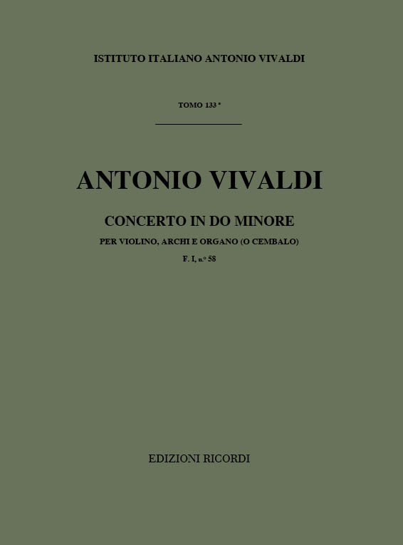 Concerto in Do minore per violino, archi e organo (o cembalo)