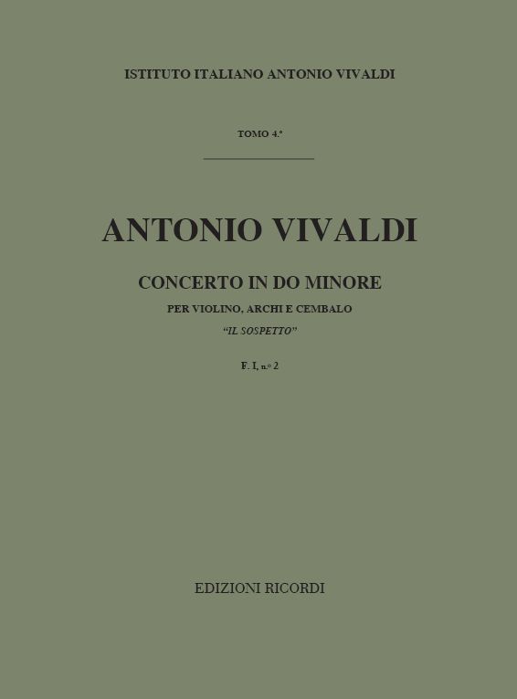 Concerto in Do minore per violino, archi e cembalo "Il Sospetto"