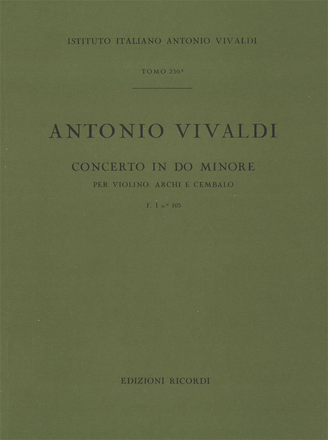 Concerto in Do minore per violino, archi e cembalo
