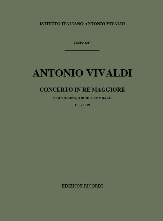 Concerto in Re maggiore per violino, archi e cembalo
