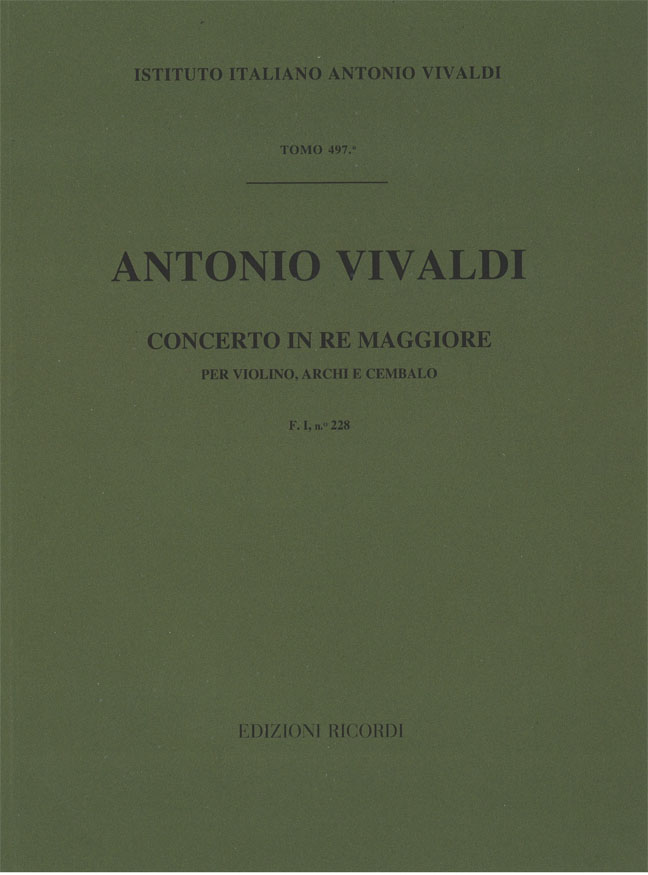 Concerto in Re maggiore per violino, archi e cembalo