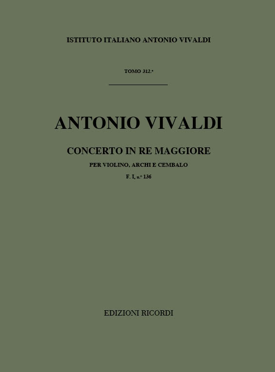 Concerto in Re maggiore per violino, archi e cembalo