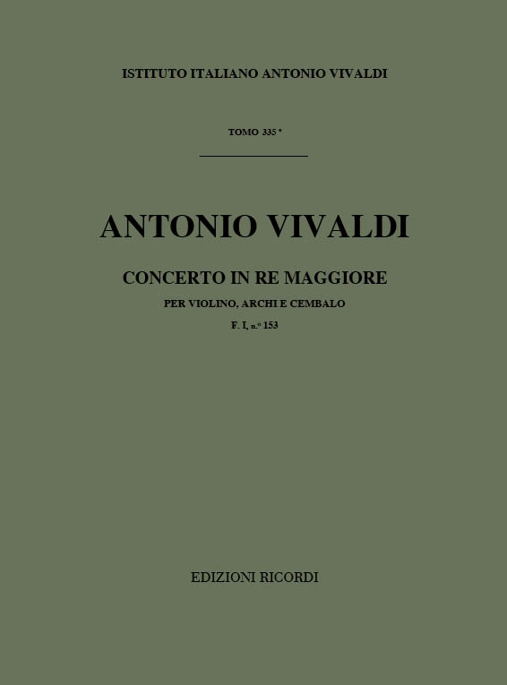 Concerto in Re maggiore per violino, archi e cembalo