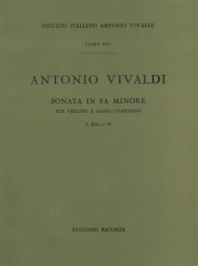 Sonata in Fa minore per violino e basso continuo