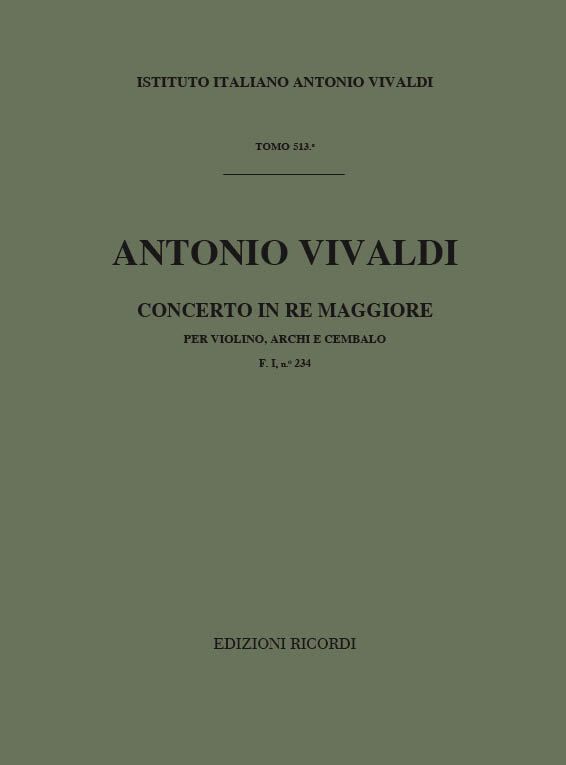 Concerto in Re maggiore per violino, archi e cembalo
