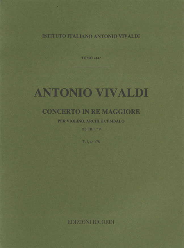Concerto in Re maggiore per violino, archi e cembalo