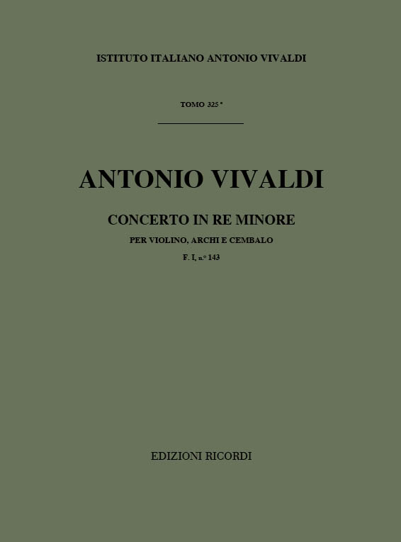 Concerto in Re minore per violino, archi e cembalo