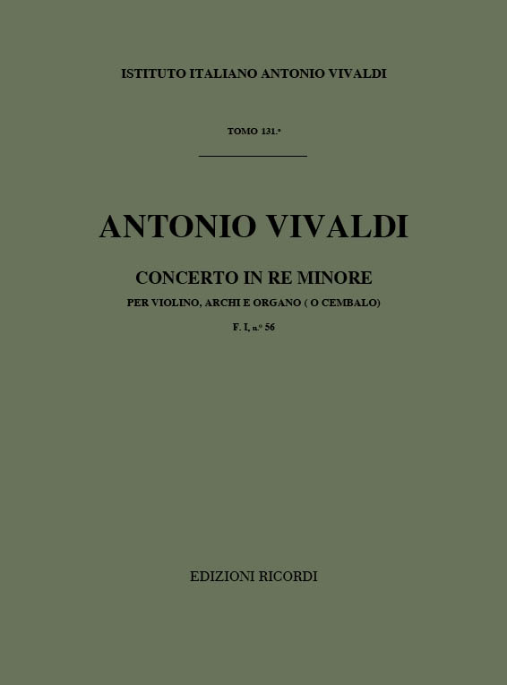 Concerto in Re minore per violino, archi e organo (o cembalo)