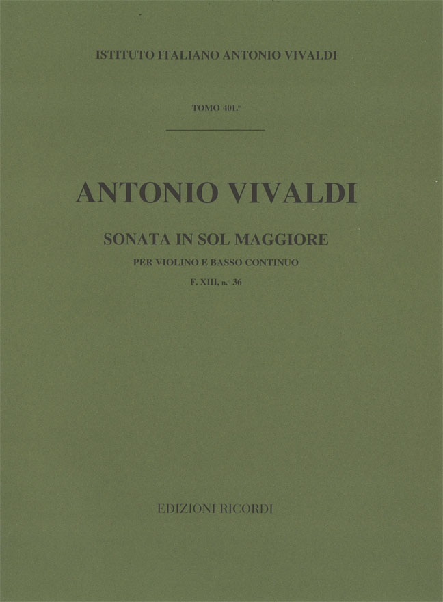 Sonata in Sol maggiore per violino e basso continuo