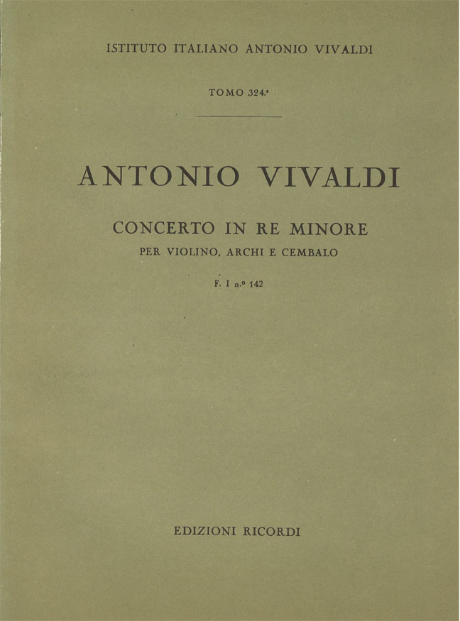 Concerto in Re minore per violino, archi e cembalo
