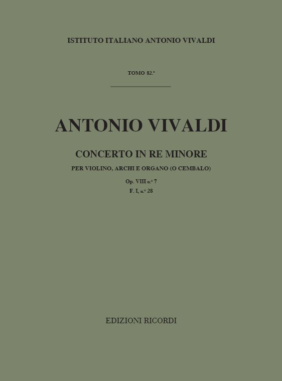 Concerto in Re minore per violino, archi e organo (o cembalo)