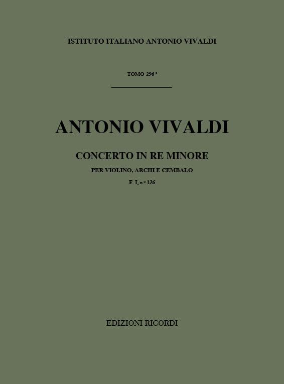 Concerto in Re minore per violino, archi e cembalo