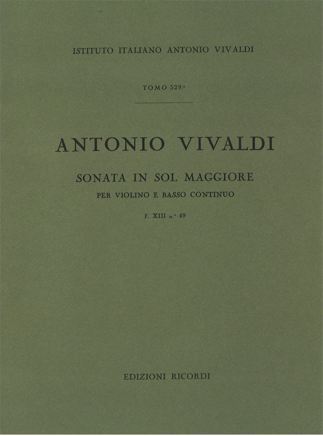 Sonata in Sol maggiore per violino e basso continuo