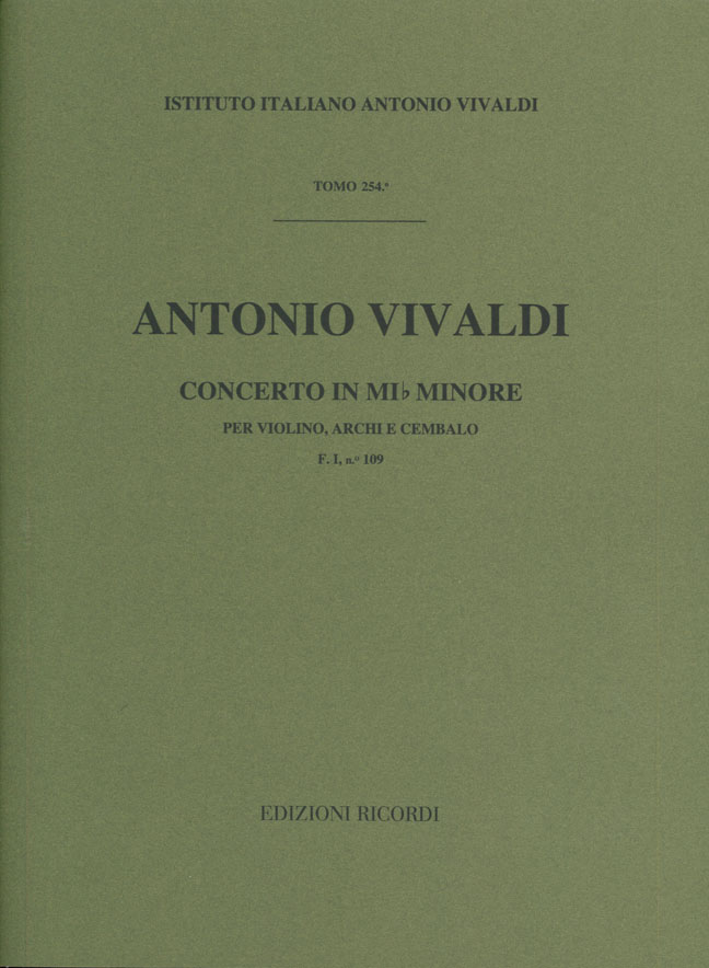 Concerto in Mi bemolle maggiore per violino, archi e cembalo