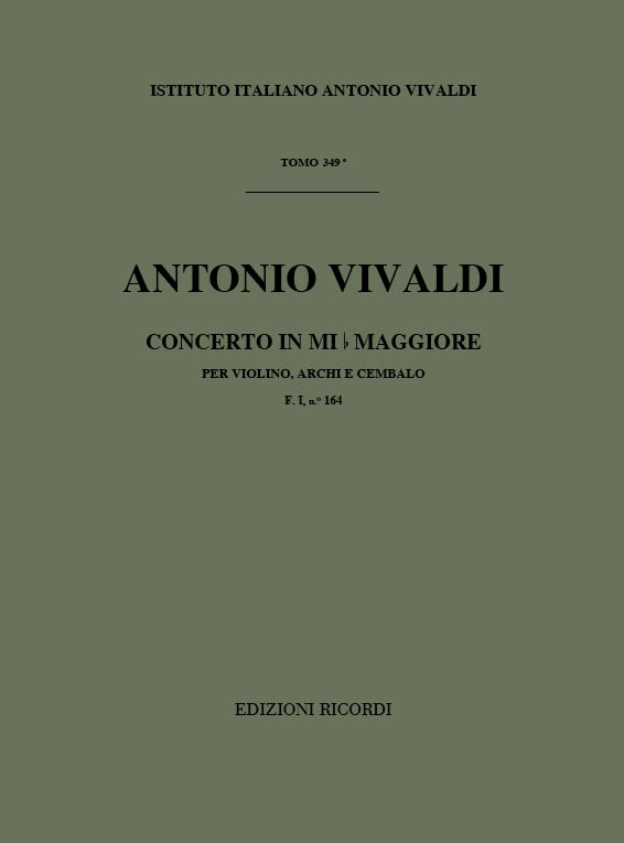 Concerto in Mi bemolle maggiore per violino, archi e cembalo