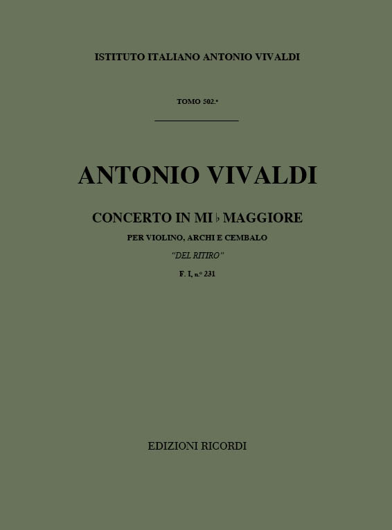 Concerto in Mi bemolle maggiore per violino, archi e cembalo "Del Ritiro"