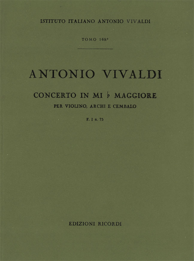Concerto in Mi bemolle maggiore per violino, archi e cembalo