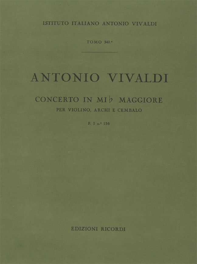 Concerto in Mi bemolle maggiore per violino, archi e cembalo