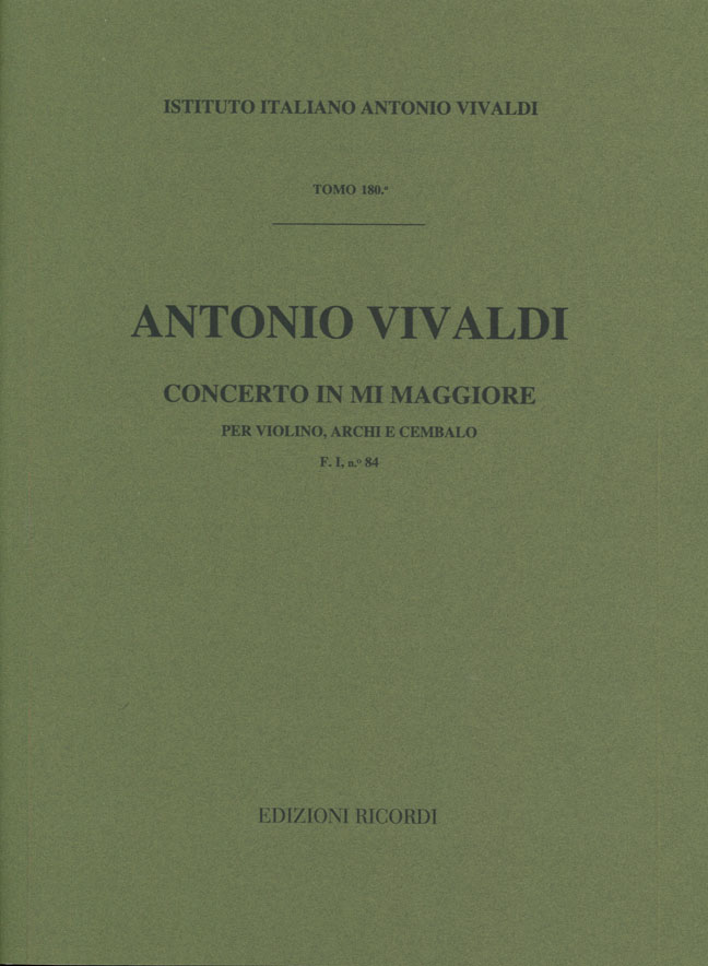 Concerto in Mi maggiore per violino, archi e cembalo