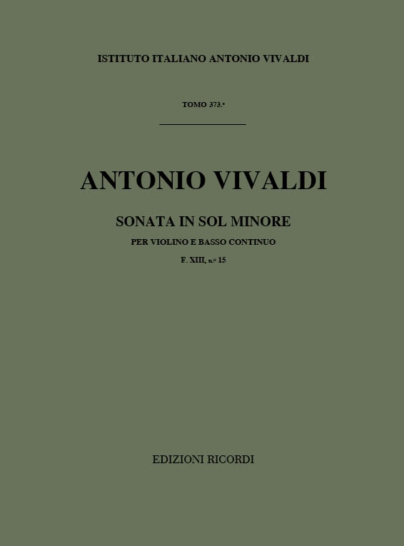 Sonata in Sol minore per violino e basso continuo