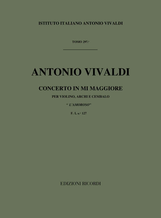 Concerto in Mi maggiore per violino, archi e cembalo "L'Amoroso"