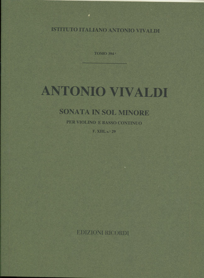 Sonata in Sol minore per violino e basso continuo